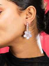 Blossom Sparkle Pink and White AD Earrings