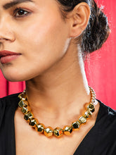 Gold Plated Large Beads Necklace