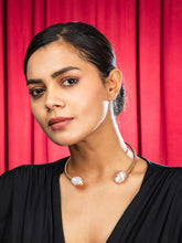 Pearl Elegance Gold Plated Open Round Necklace