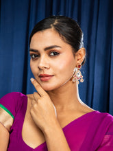 Regal Ruby Kundan Statement Earrings