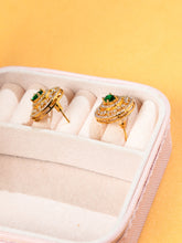 Emerald Crown Dome Studs