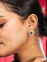 Emerald Crown Dome Studs