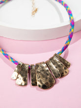 Gold Plated Tribal Necklace with Black Tint