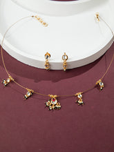 24K Gold Plated Kundan Necklace and Earrings Set