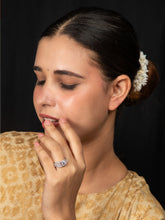 Rhodium Plated White American Diamond Solitaire Ring