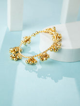 Matte Gold Plated Kada Bangle with Ghungroos