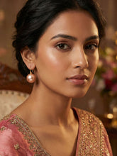 Rose Gold Plated Faux Pearl Earrings