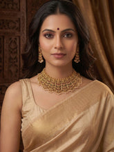 24K Gold Plated Antique Temple Lakshmi Necklace Set