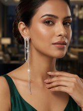 Sparkle Crystal Rhinestone Waterfall Multi-Layer Statement Earrings