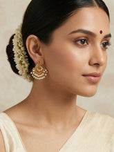 Gold Plated Peacock Pearl Handcrafted Earrings