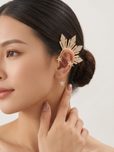 Gold Crystal Star Ear Cuff Earring