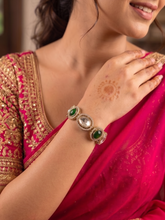 Green Kundan Gold Plated Statement Bracelet Jewellery