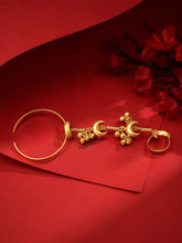 Gold Plated Crescent Charm Hathphool