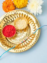 Colorful Pink and Blue Beaded Rakhi