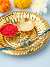 Elegant Blue Beaded Rakhi