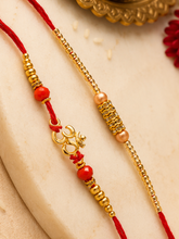 Gold Plated Om Set of 2 Rakhis