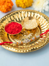 Red Beaded Set of 2 Rakhis