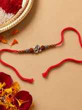 Red Floral Beaded Rakhi