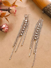 Fancy American Diamonds Long Earrings
