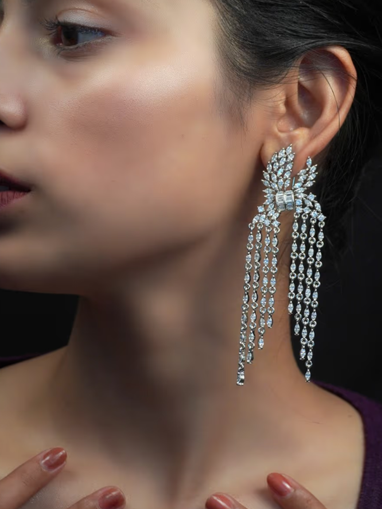 Dangling American Diamond Earrings