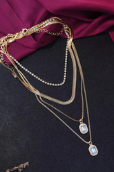 Vintage Gold Combo Necklace