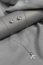 Bumble Bee Pendant Necklace Set with Studs