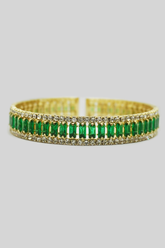 Princess Cut Emerald Gold Bracelet