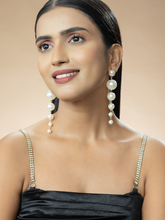 White Pearl Long Earrings