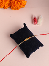 Classic Pearl Cz Studded Moti Dori Rakhi