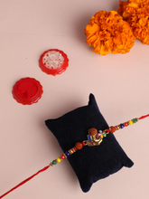 Designer Lord Ganesha & Rudraksha Thread Rakhi