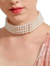 White Pearl Layer Universal Choker