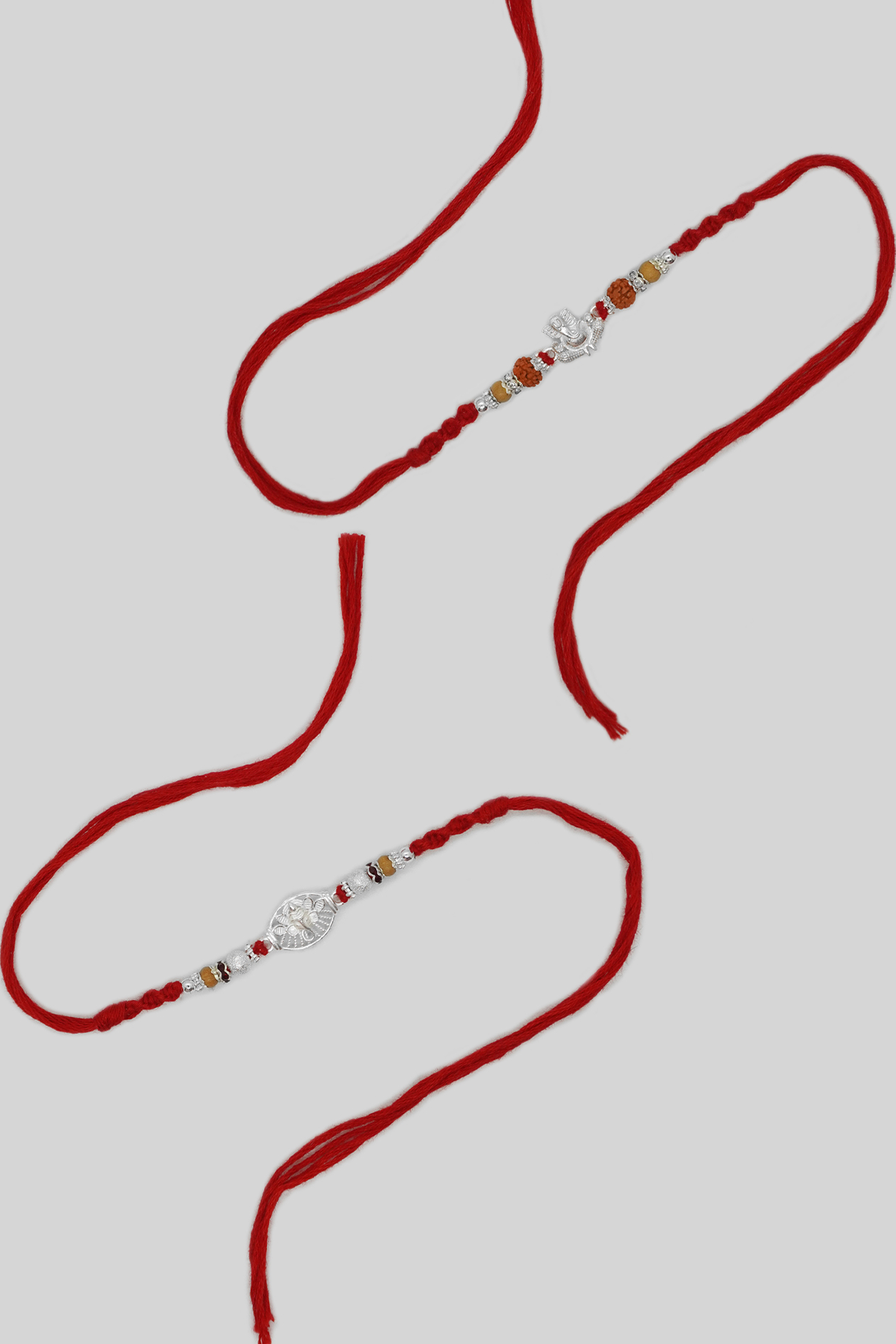 925 Sterling Silver Designer Ganesh Combo Rakhi - Rakhi New Design