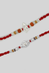 925 Sterling Silver Combo Ganesh & Om Rakhi