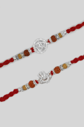 Combo Om & Ganesh Rakhi with Rudraksh Beads