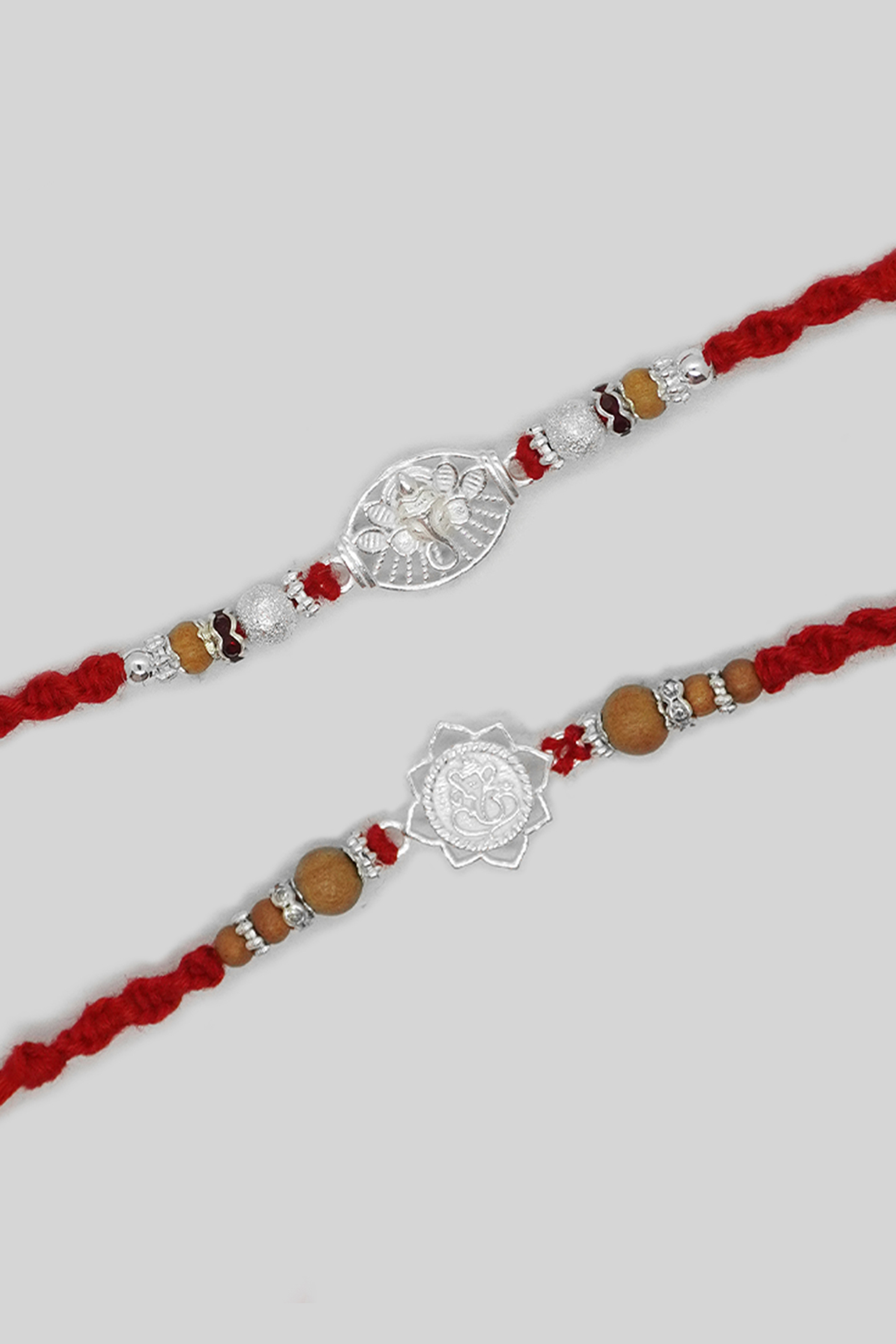Sterling Silver Ganesh Combo Designer Rakhi - Latest Rakhi Design