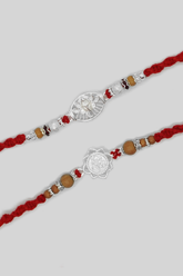 Sterling Silver Ganesh Combo Designer Rakhi - Latest Rakhi Design