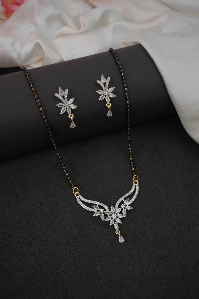 Gold Plated Mangalsutra with CZ Stones - Mangalsutra new design 
