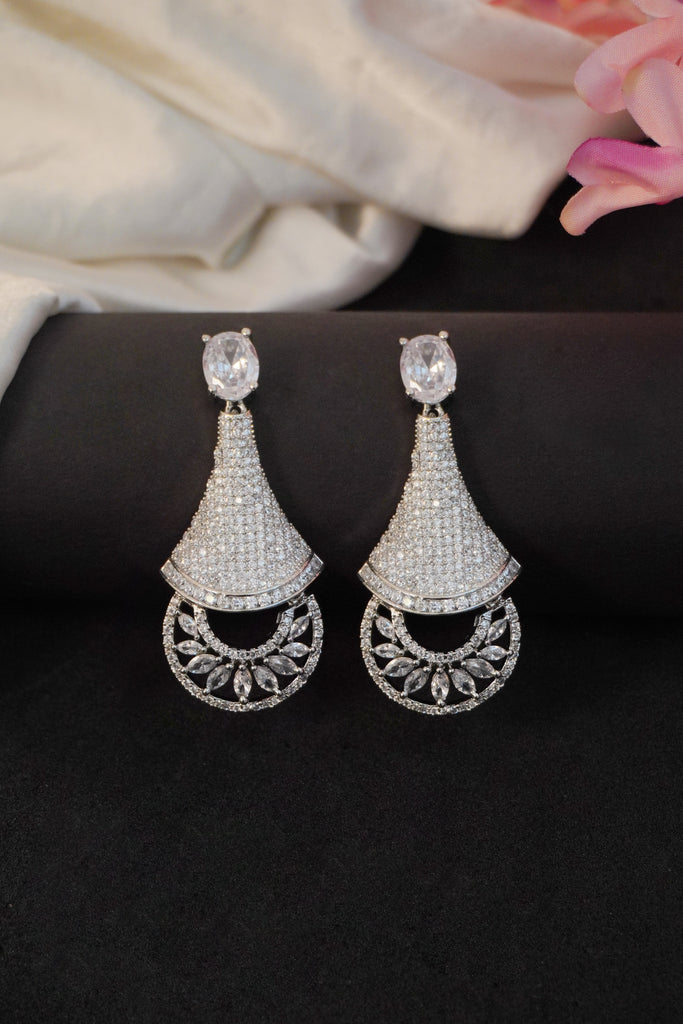 Dangler Statement American Diamond Earrings