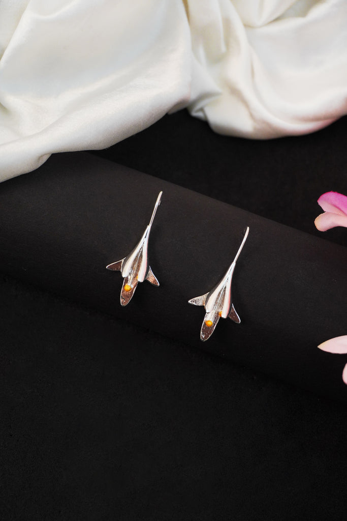 Delicate Tulip Silver Earrings - Earrings for Women