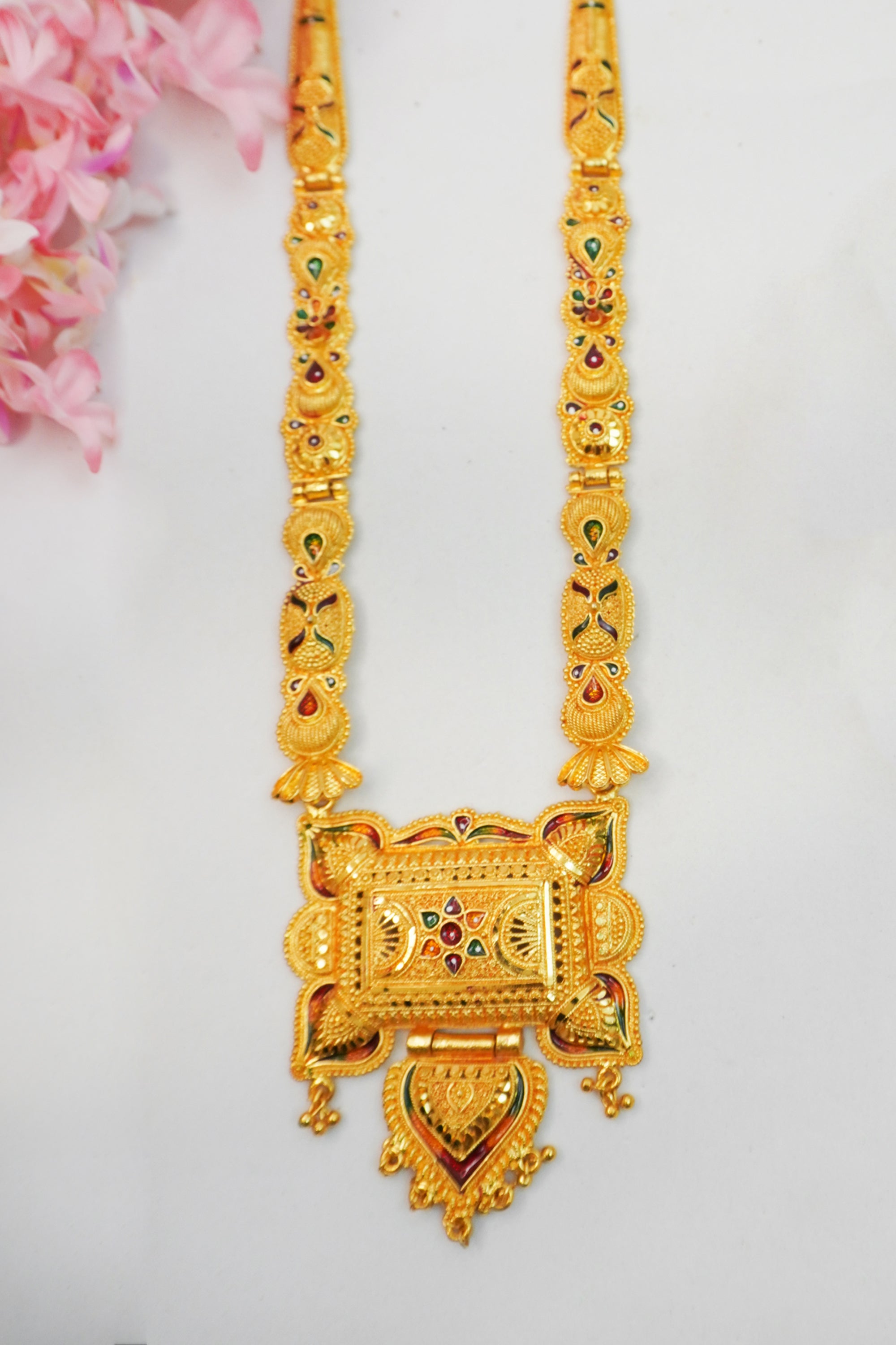 Necklace Set with Ponchi Bangles Combo Set of 2