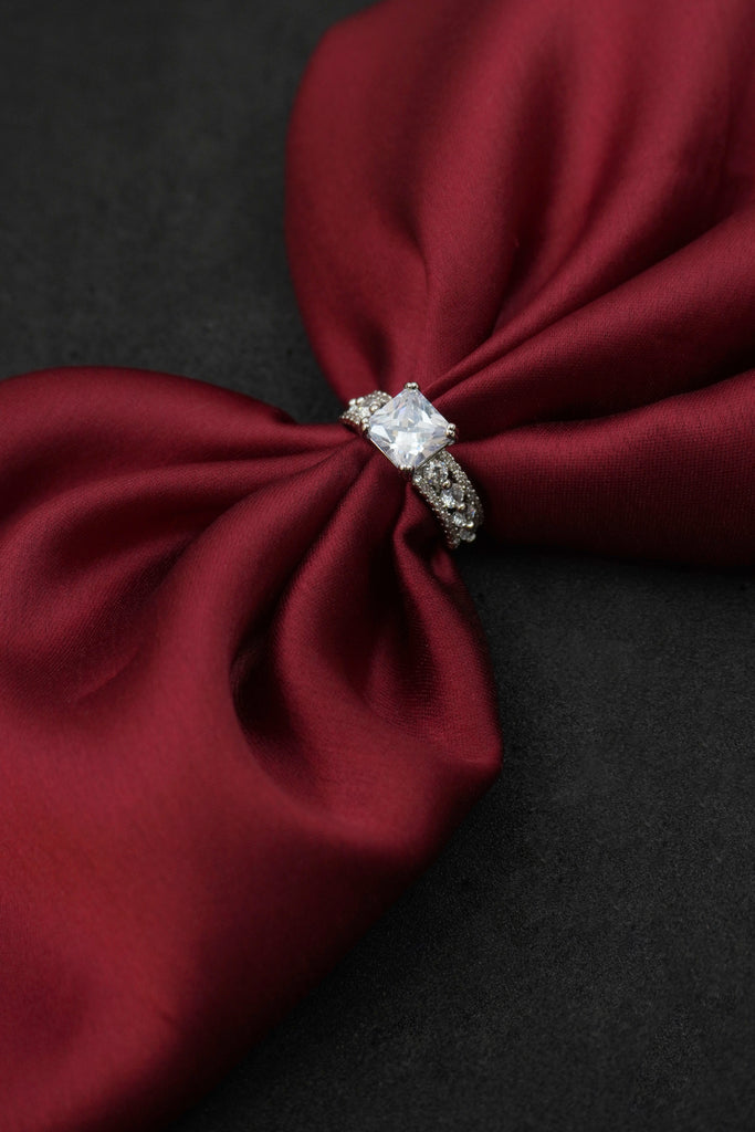 Princess American Diamond Ring - Simple Ring Design for Girl