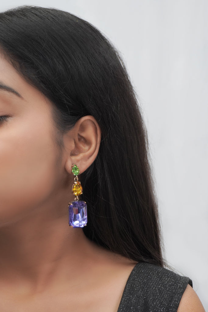 Rhinestone Crystal Drop Earrings - Niscka