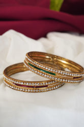 Sangemarmar Toned 18k Traditional Gold Plated Bangles