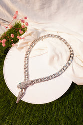 Gold Chain American Diamond Earring