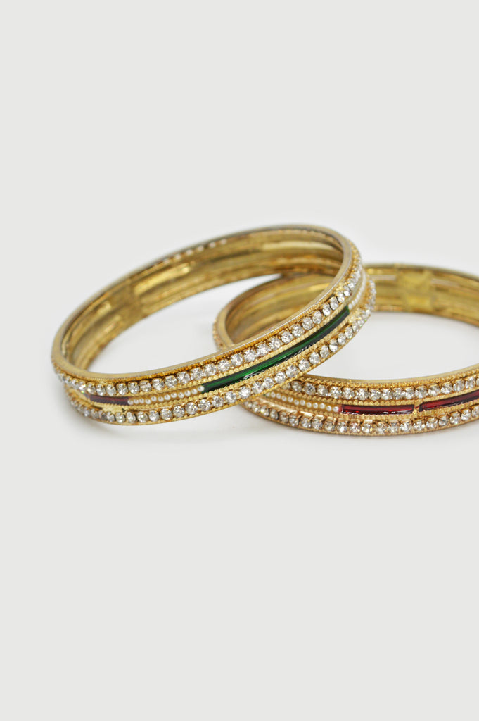 Sangemarmar Toned 18k Traditional Gold Plated Bangles - Bangles for Women