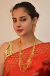 Antique 22k Gold Plated Traditional Necklace Set - Niscka