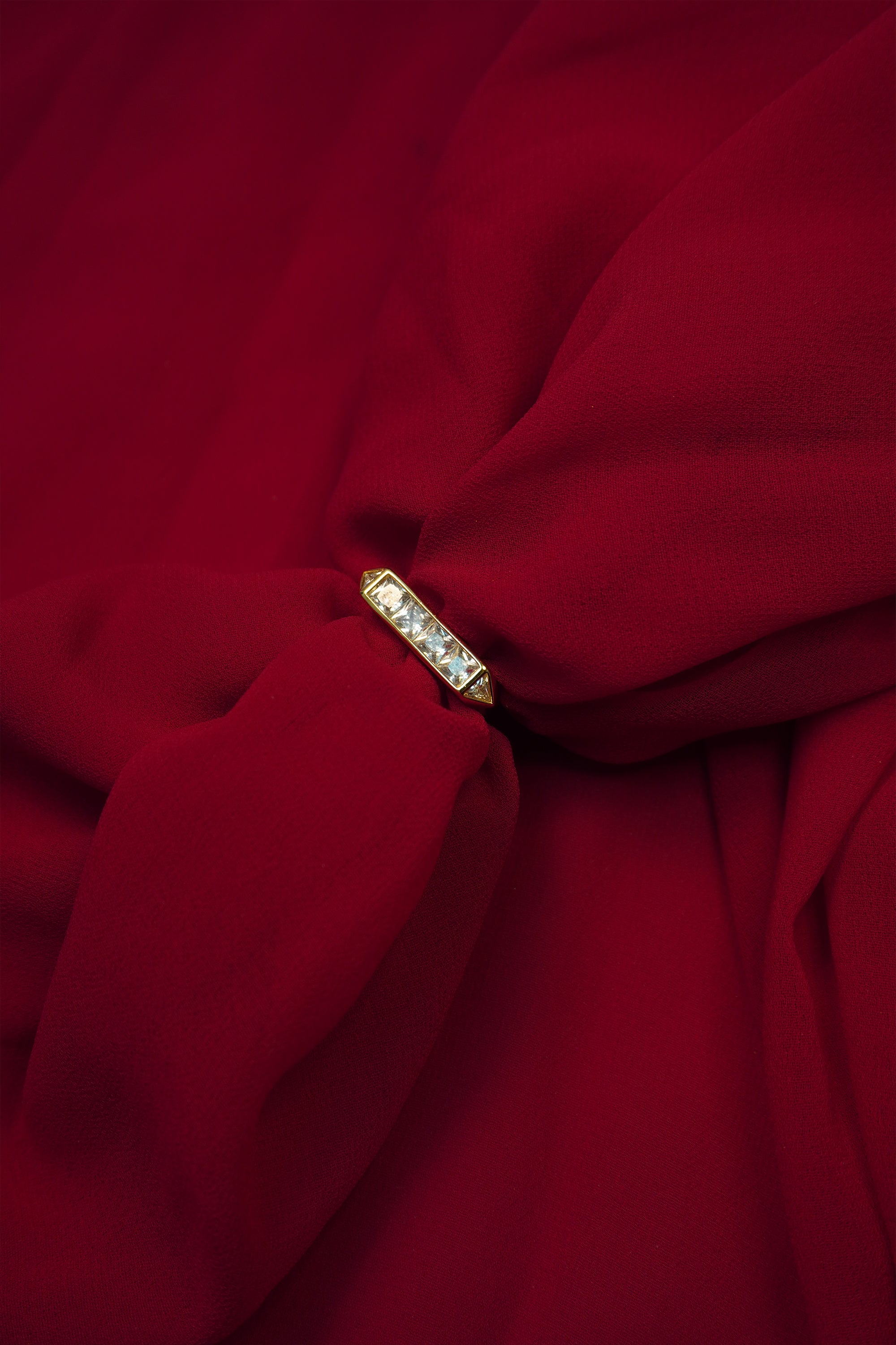 Cubic Zircon-Cz Stones Studded Gold Ring