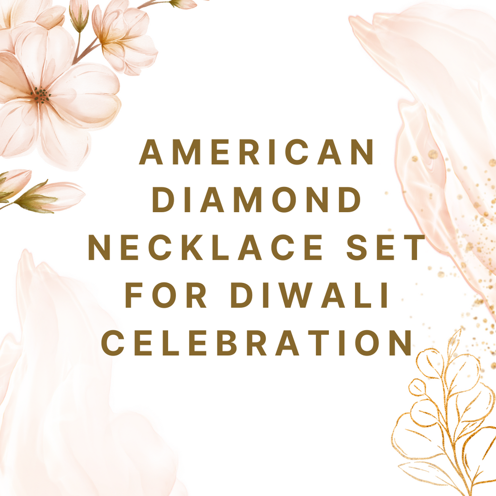 American Diamond Necklace Set for Diwali Celebration