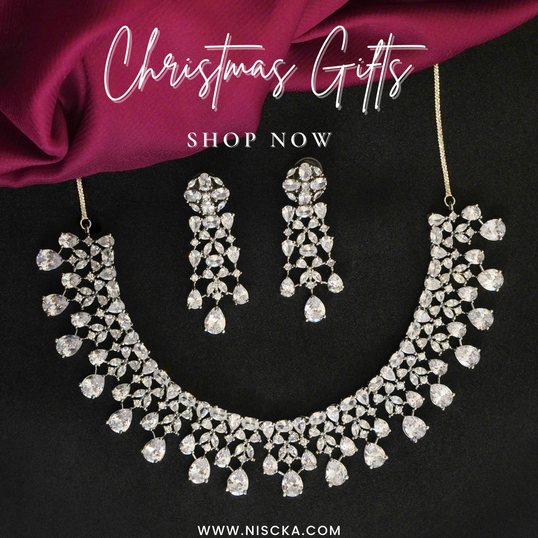 Jewellery Designs In American Diamond and Gold Plated.