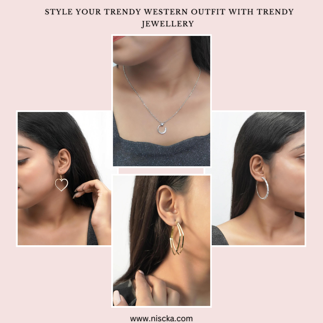 Trendy Western Outfit With Trendy Jewellery 